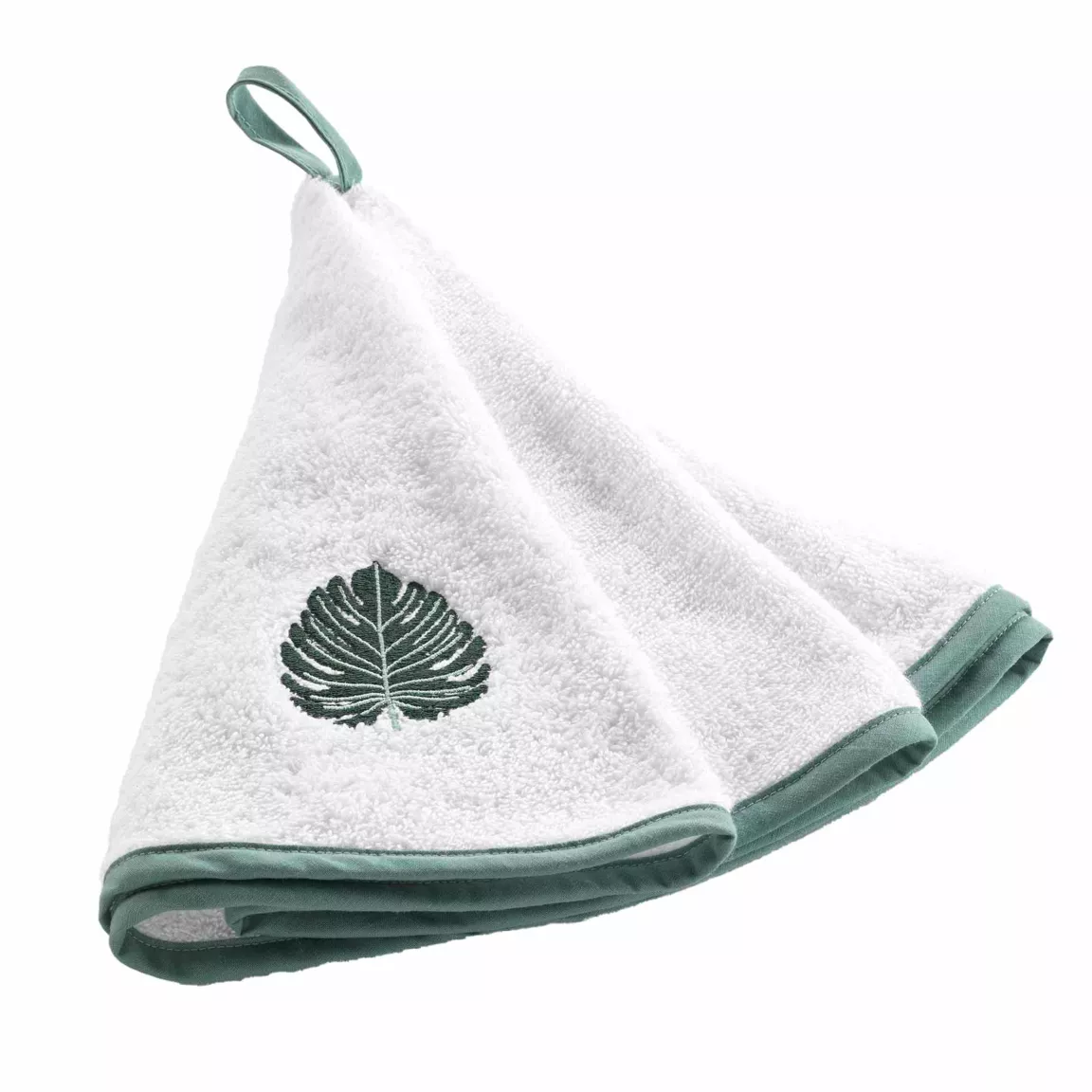 Essuie-main rond coton (60 cm) Ardenia Vert sauge