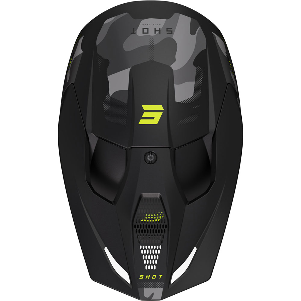 Shot - Casque Race Battle Noir / Jaune fluo / Mat