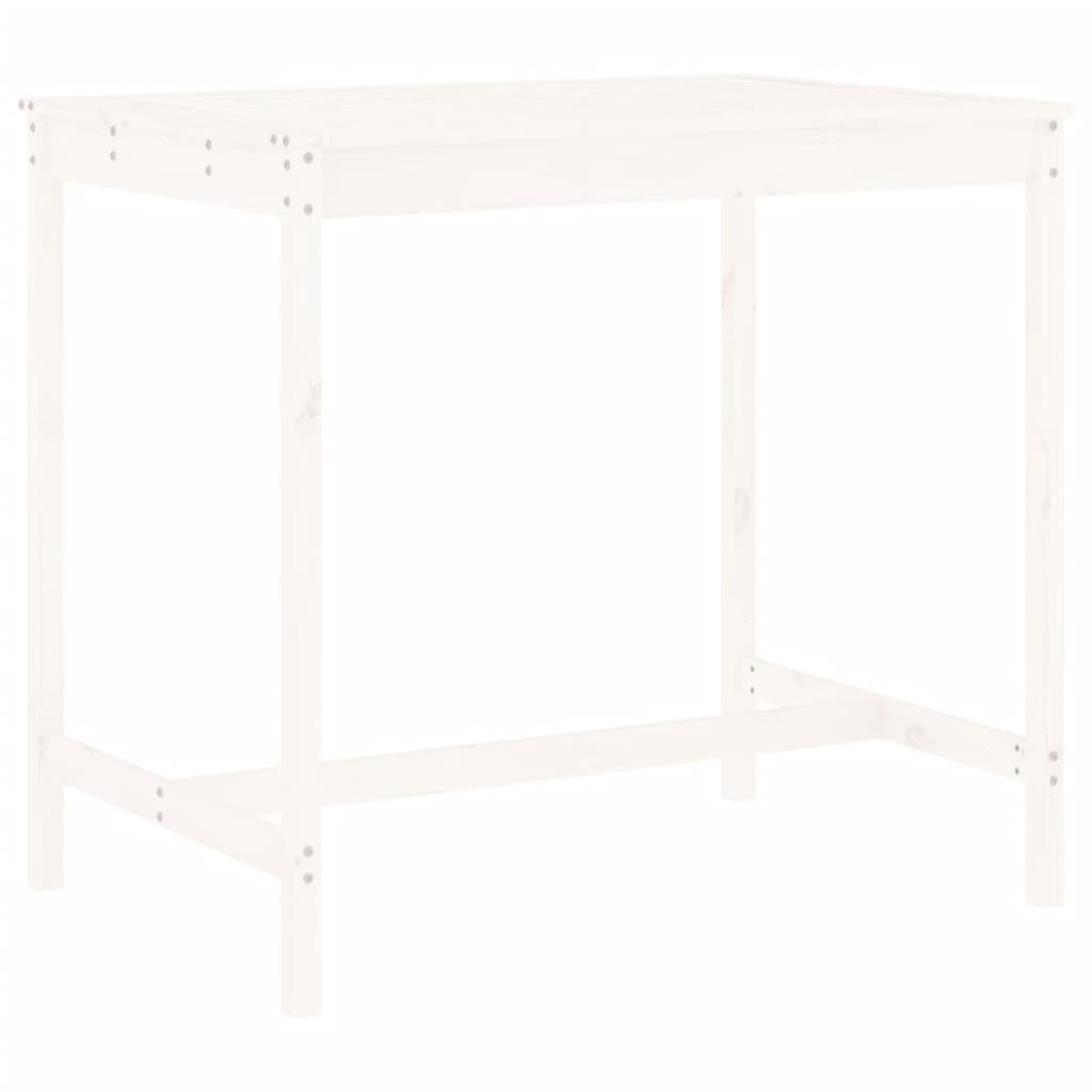 Ensemble de bar de jardin 5 pcs blanc bois massif de pin