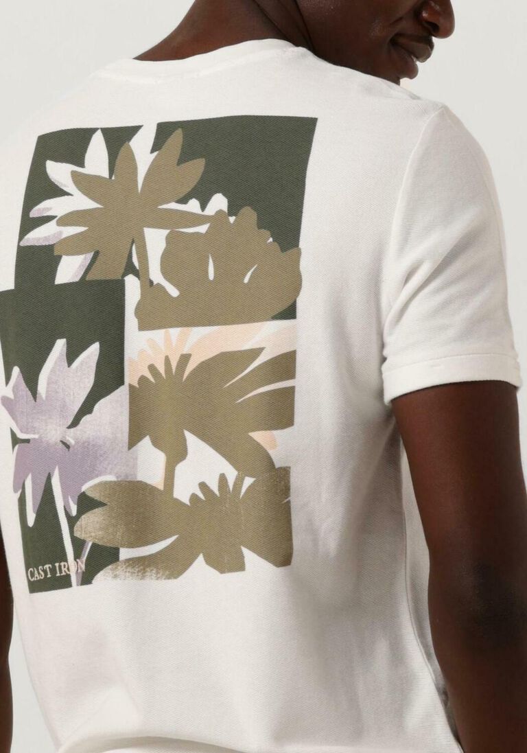 CAST IRON gebroken wit cast iron t-shirt short sleeve r-neck regular fit cotton twill