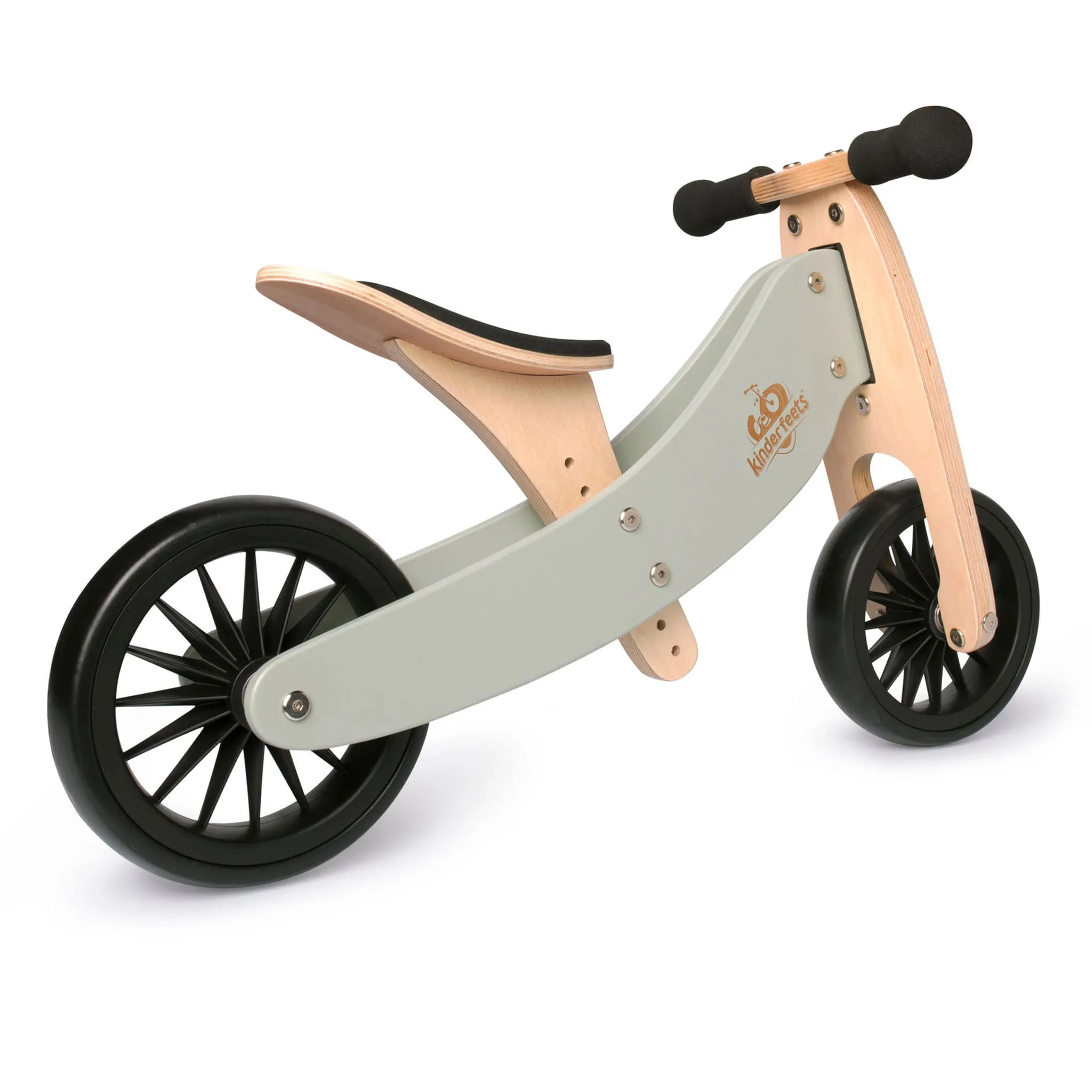 Kinderfeets Vélo Tiny Tot Plus 2 en 1 - Argent Sauge