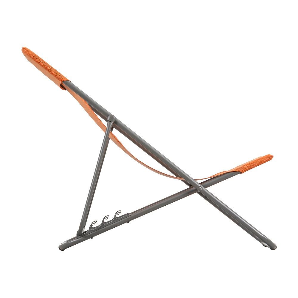 Mehrpositions-Klapp-Liegestuhl - Breite 58cm Maxi Transat Batyline® Iso Orange Clementine