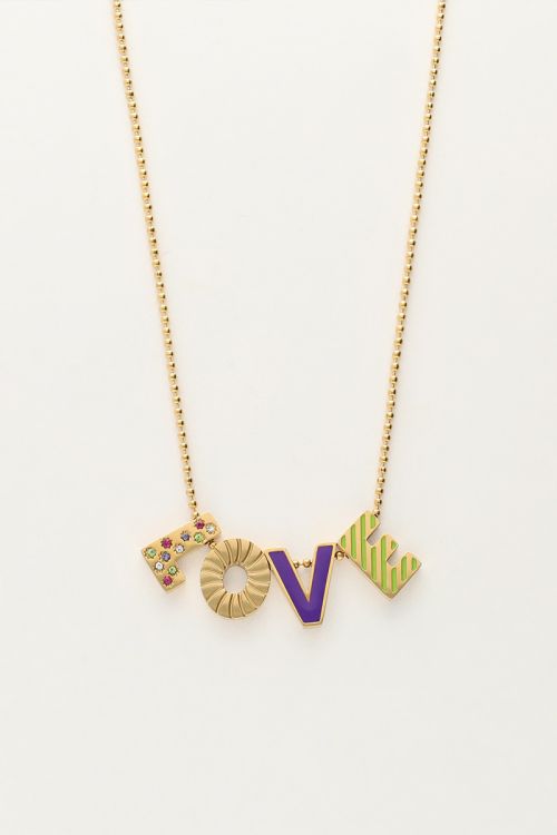 Candy ketting love paars