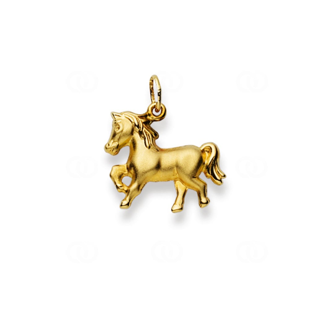 Anhänger 750/18 K Gelbgold Pferd