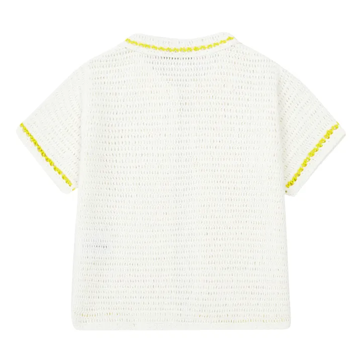 Bonpoint Cardigan Crochet et Perles Claro | Blanc
