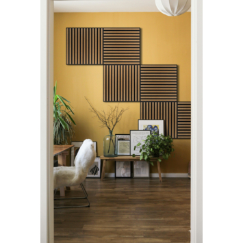 Lattenwand tegel geolied eiken 55,3x55,3 cm, dikte 22 mm - 2 stuks per pak (0,612m²)