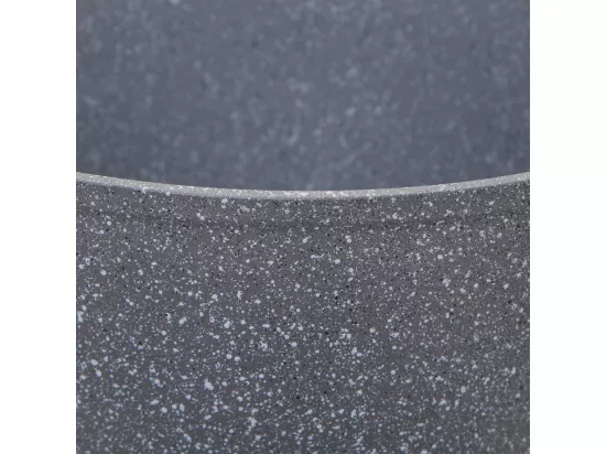 Poêle en aluminium - D. 30 cm - Effet pierre grise