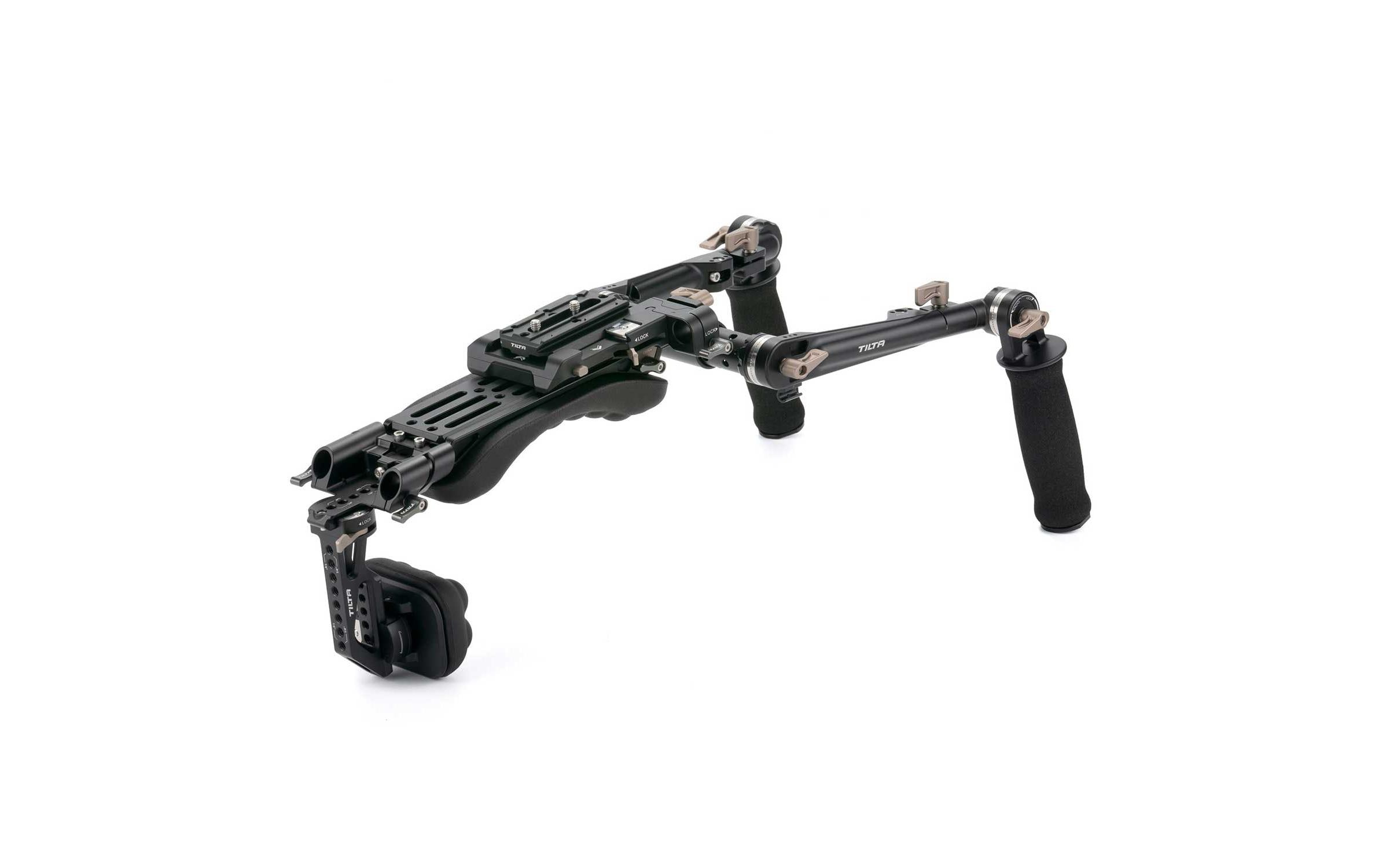 Lightweight Shoulder Rig<br>Leichte Schulterhalterung für leichte und handgeführte Kameras