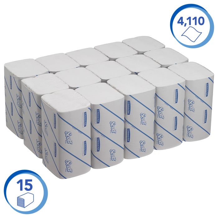 Scott 6689 4560 st Performance handdoeken l-vouw 1-Laags wit (6689)