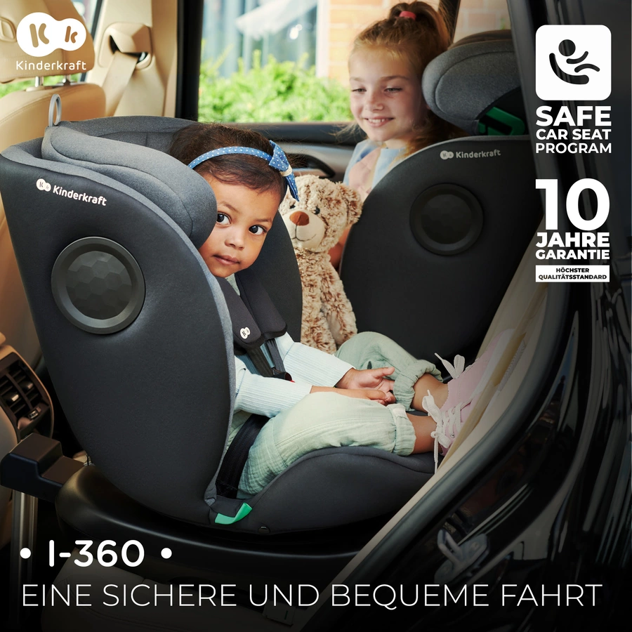 Kinderkraft Autokindersitz I-360 i-Size 40-150 cm schwarz