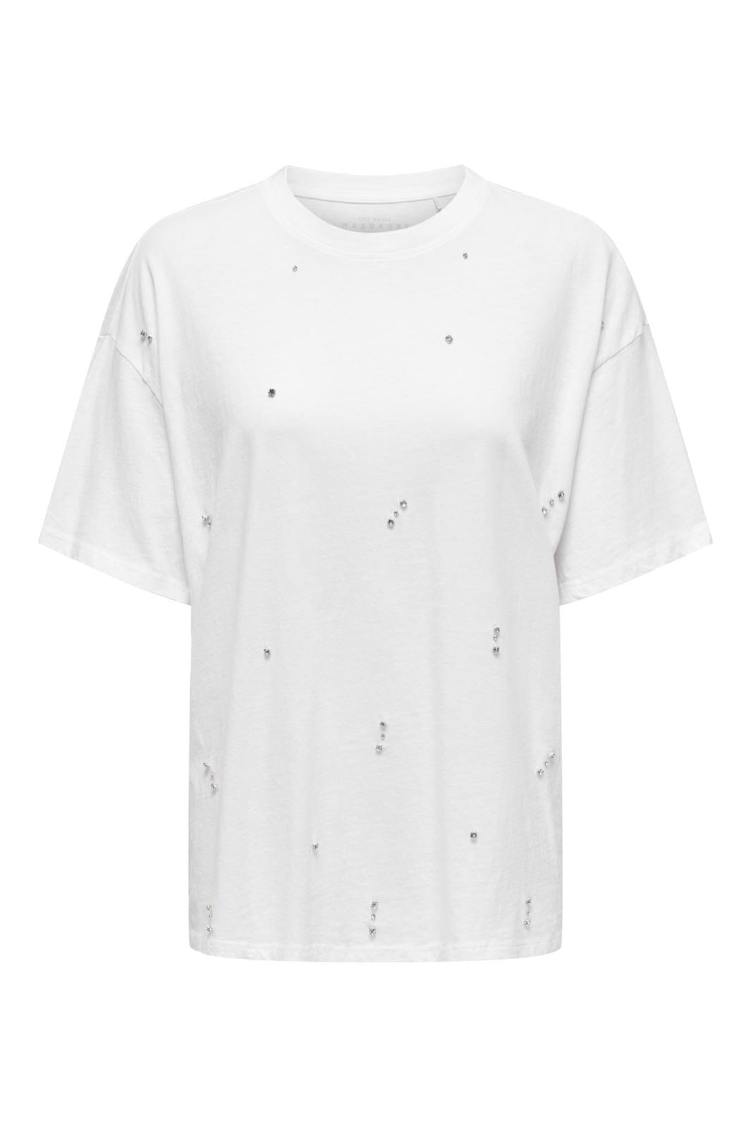 Only Onllucy Life S/S Bling Top Box 4578305 bright white rhinestones