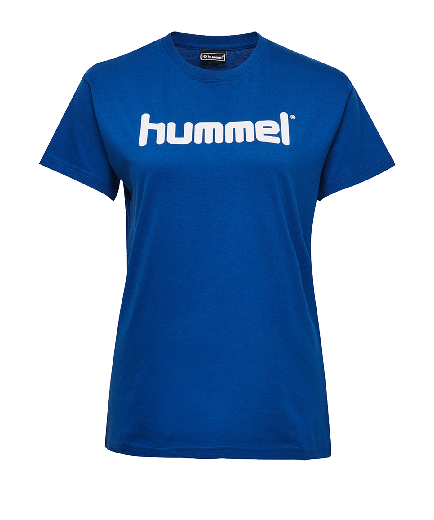 Hummel Cotton T-Shirt Logo Damen Blau F7045