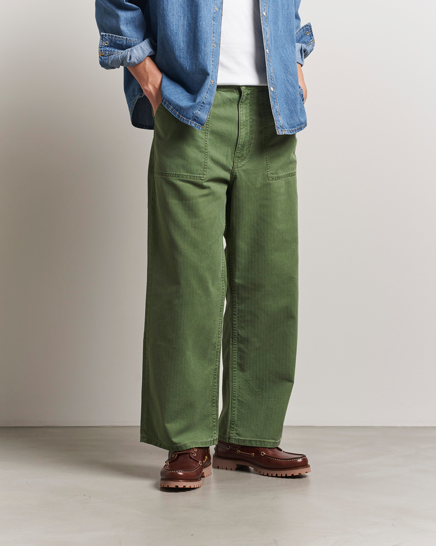 Jeanerica GM010 Genua Worker Chino Chevron Green