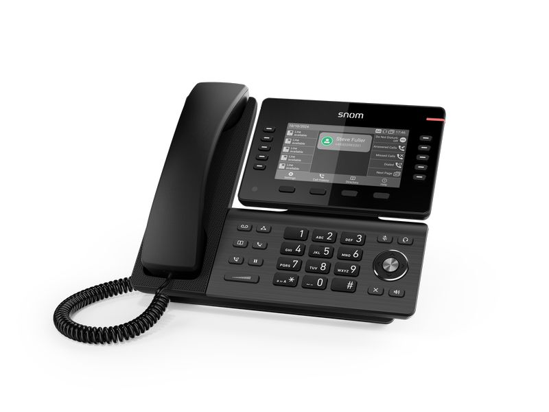 snom Tischtelefon D815W Schwarz Professionelle Telefonie leicht gemacht