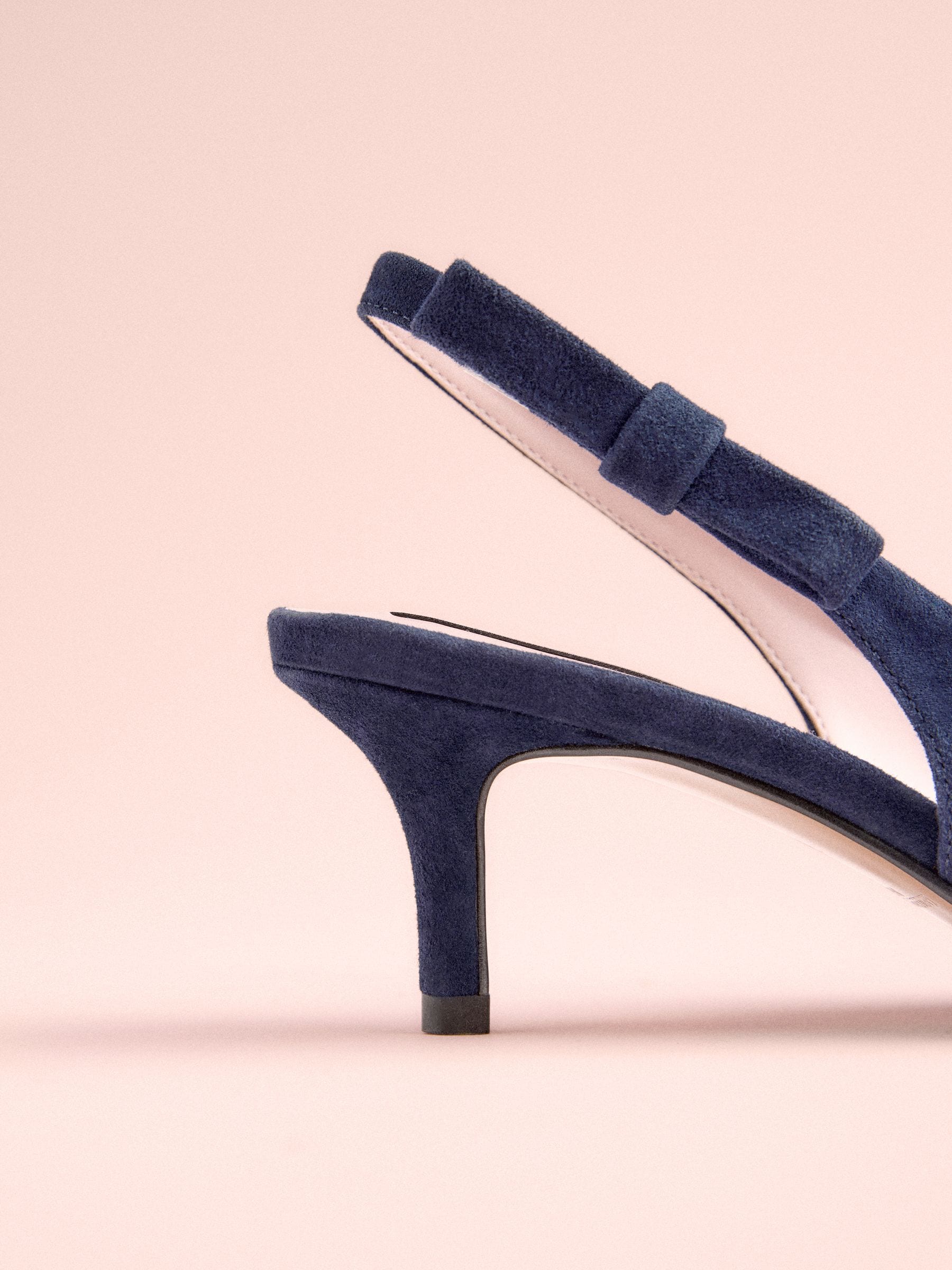 Marineblauw en leer - Tabitha Simmons x Next Dela Slingback Puntige Hakken