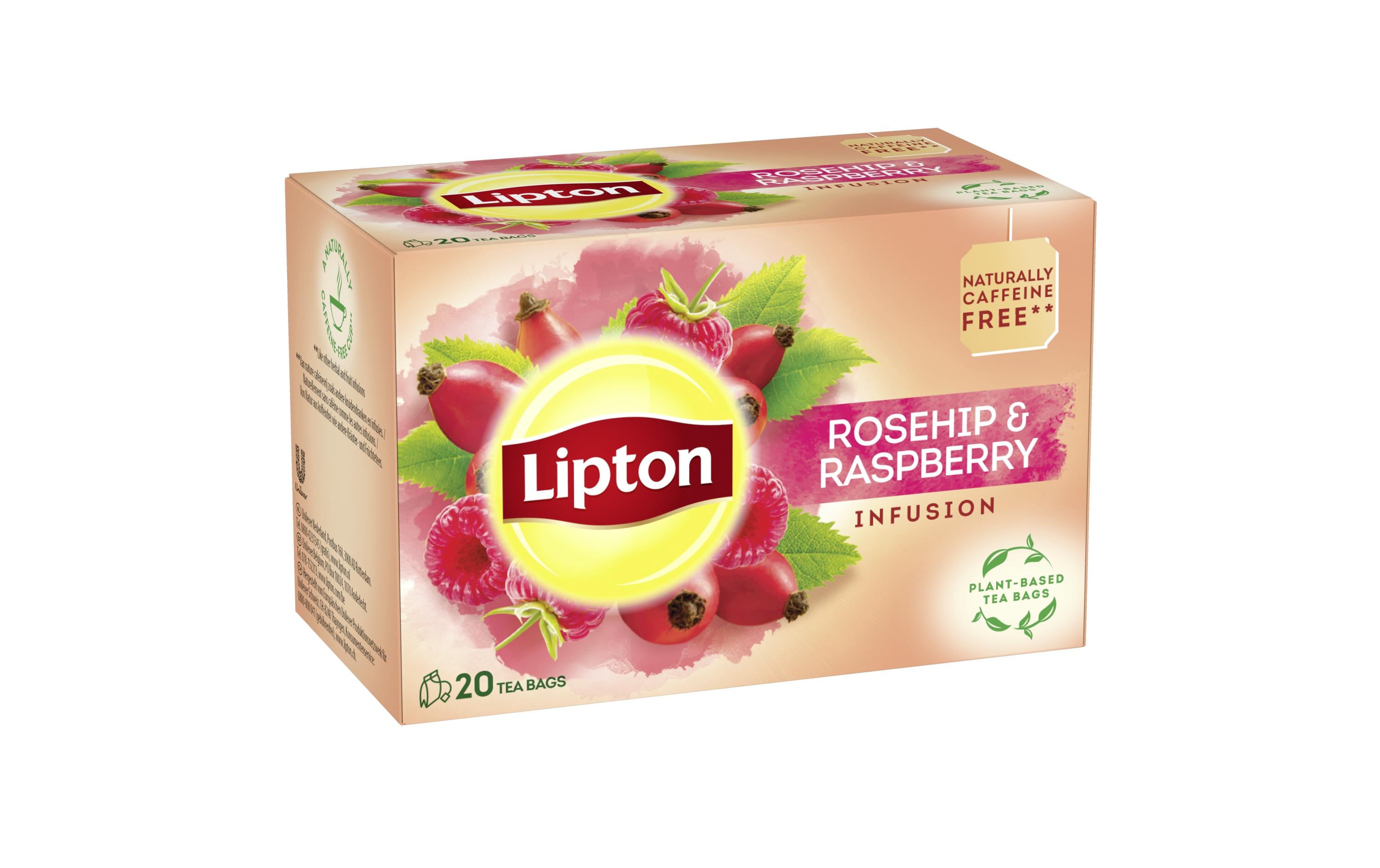 Teebeutel Roseship & Raspberry 20 StückTee aus Hagebutte, Hibiskus und Himbeere
