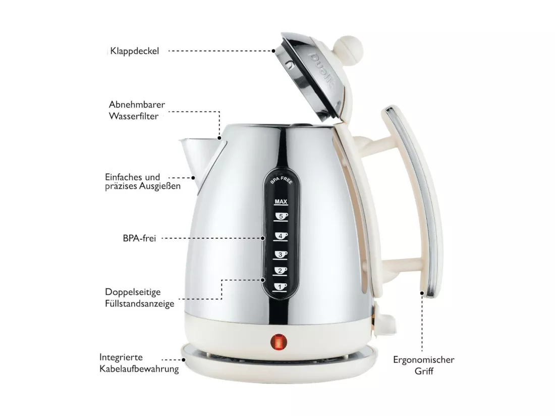 Dualit Bouilloire sans fil 1.5l 3000w crème - 72023