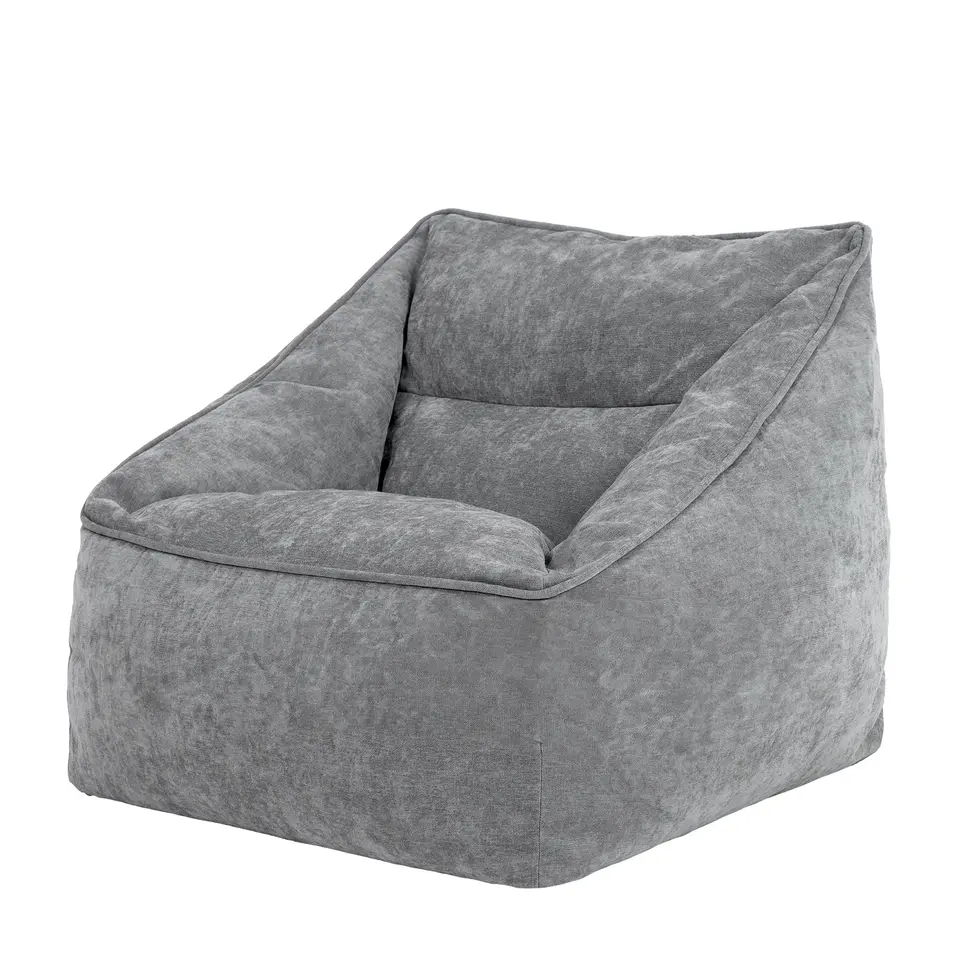 icon Zitzak Natalia - Chenille Zitzak Fauteuil - Grijs