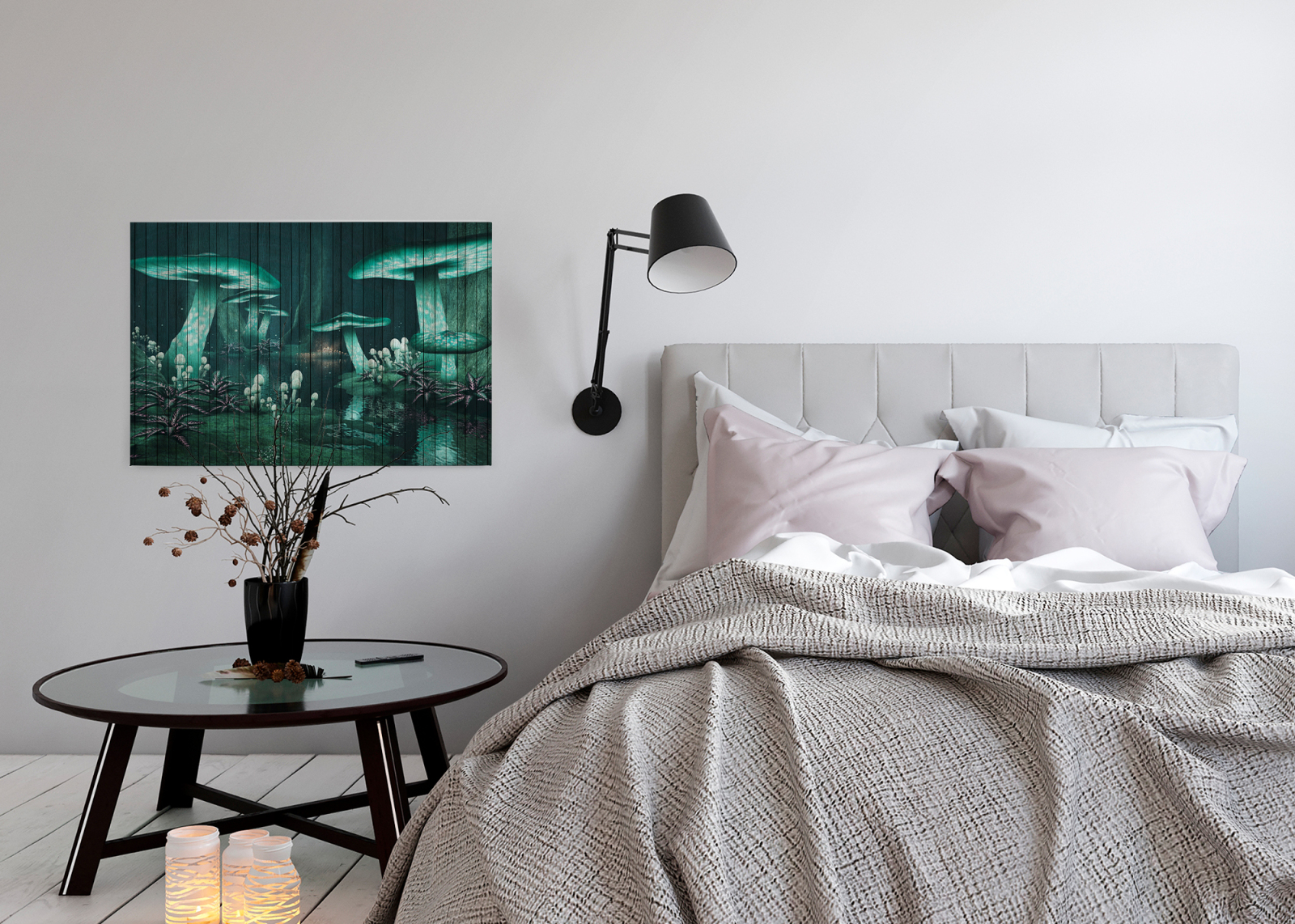 Leinwandbild- Grün - 90x60 cm Leinwand mit Fantasiewelt