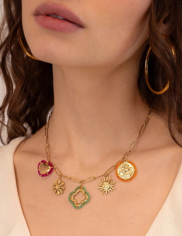 My Jewellery Sunrocks bedelketting met kralen MJ12617