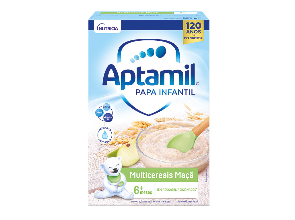 FARINHA LÁCTEA APTAMIL MULTICEREAIS E MAÇÃ 225G