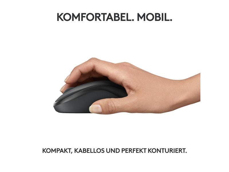 Logitech Maus M240 Silent Bluetooth Geräuscharme Bluetooth-Maus mit langer Batterielaufzeit und komfortablem Design