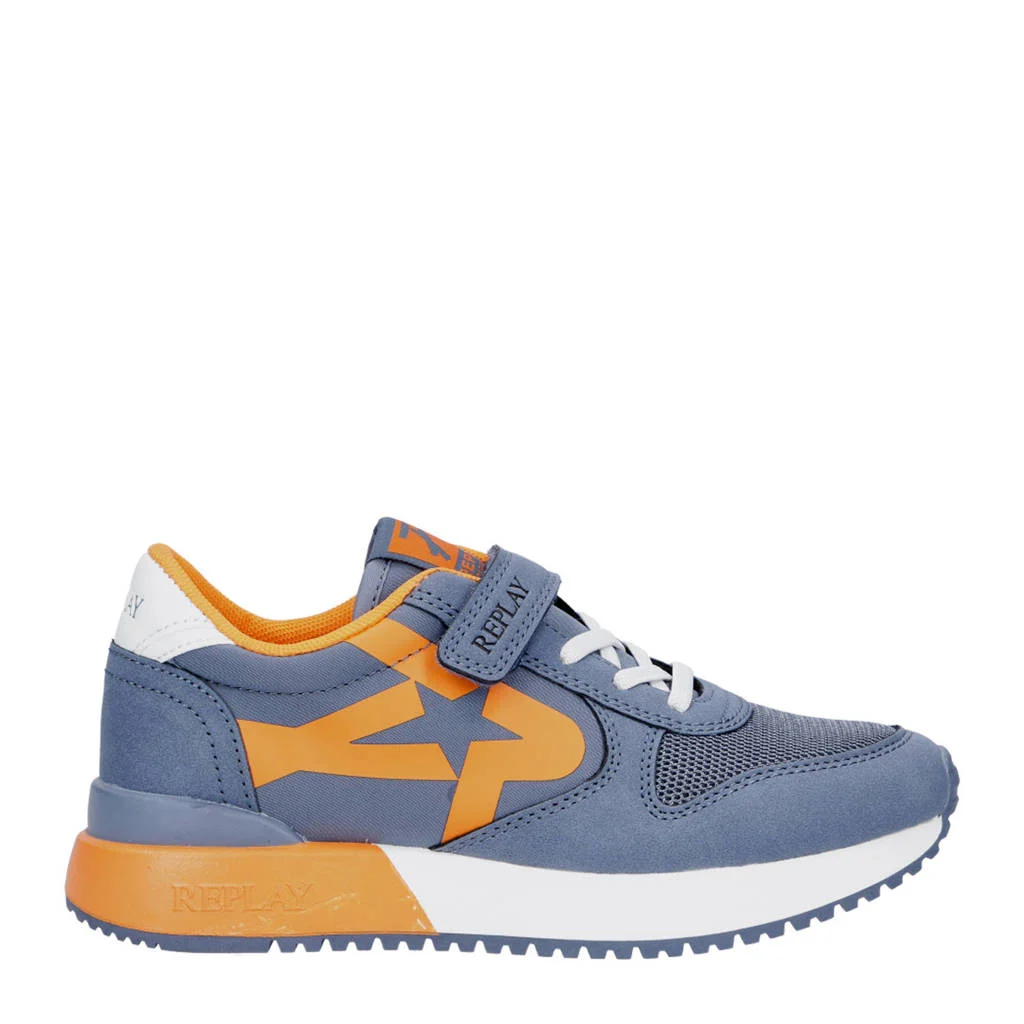 REPLAY Fiber jr boy 5suède sneakers blauw