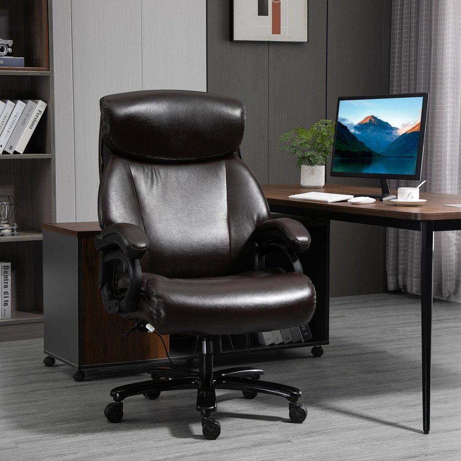 Vinsetto Bürostuhl ergonomisch geformt, high-end gaslift Braun