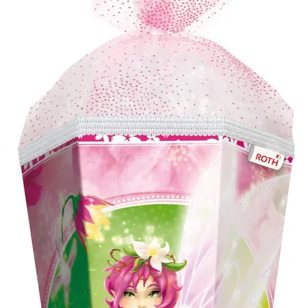 Roth Schultüte 85 cm und Glittereffekten Traumelfe