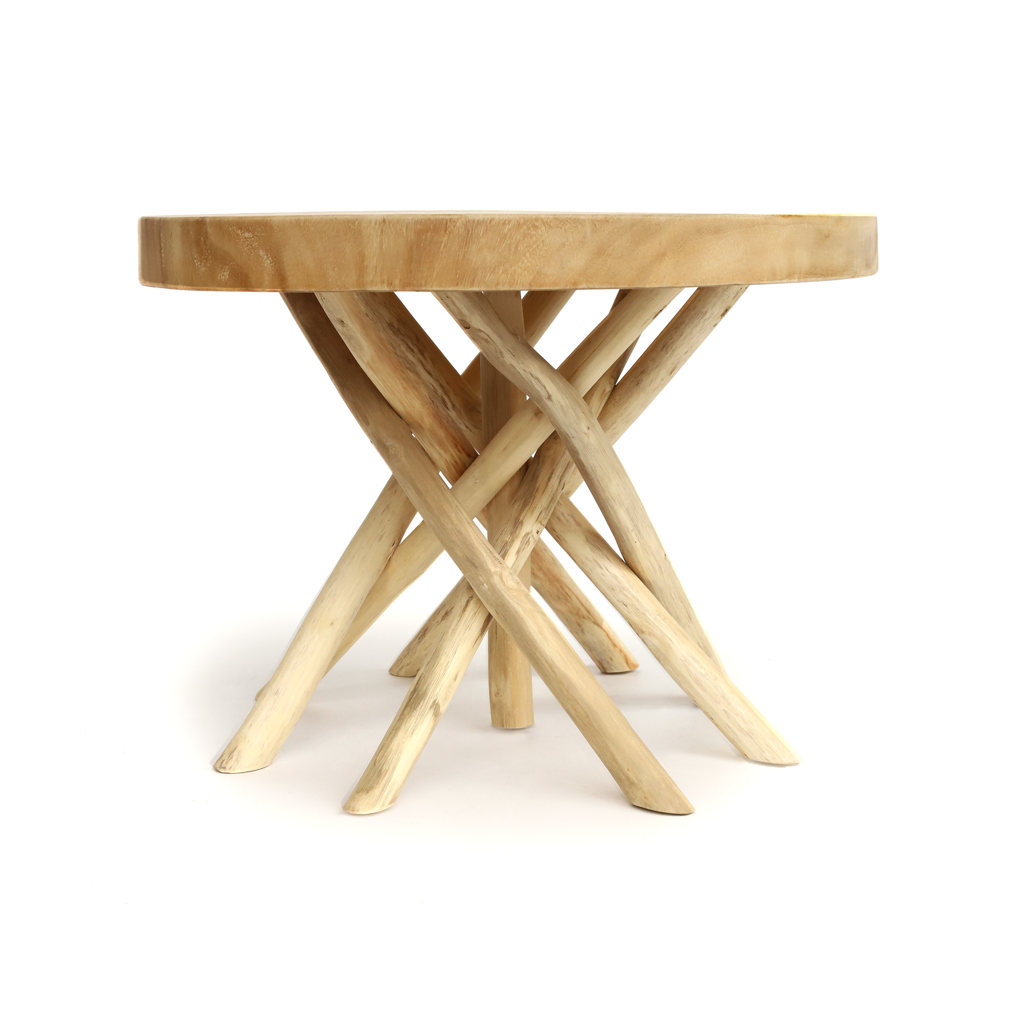 Beistelltisch 'Stral', Suarholz, Ø 60-70 cm, H 50 cm von fischer's lagerhaus