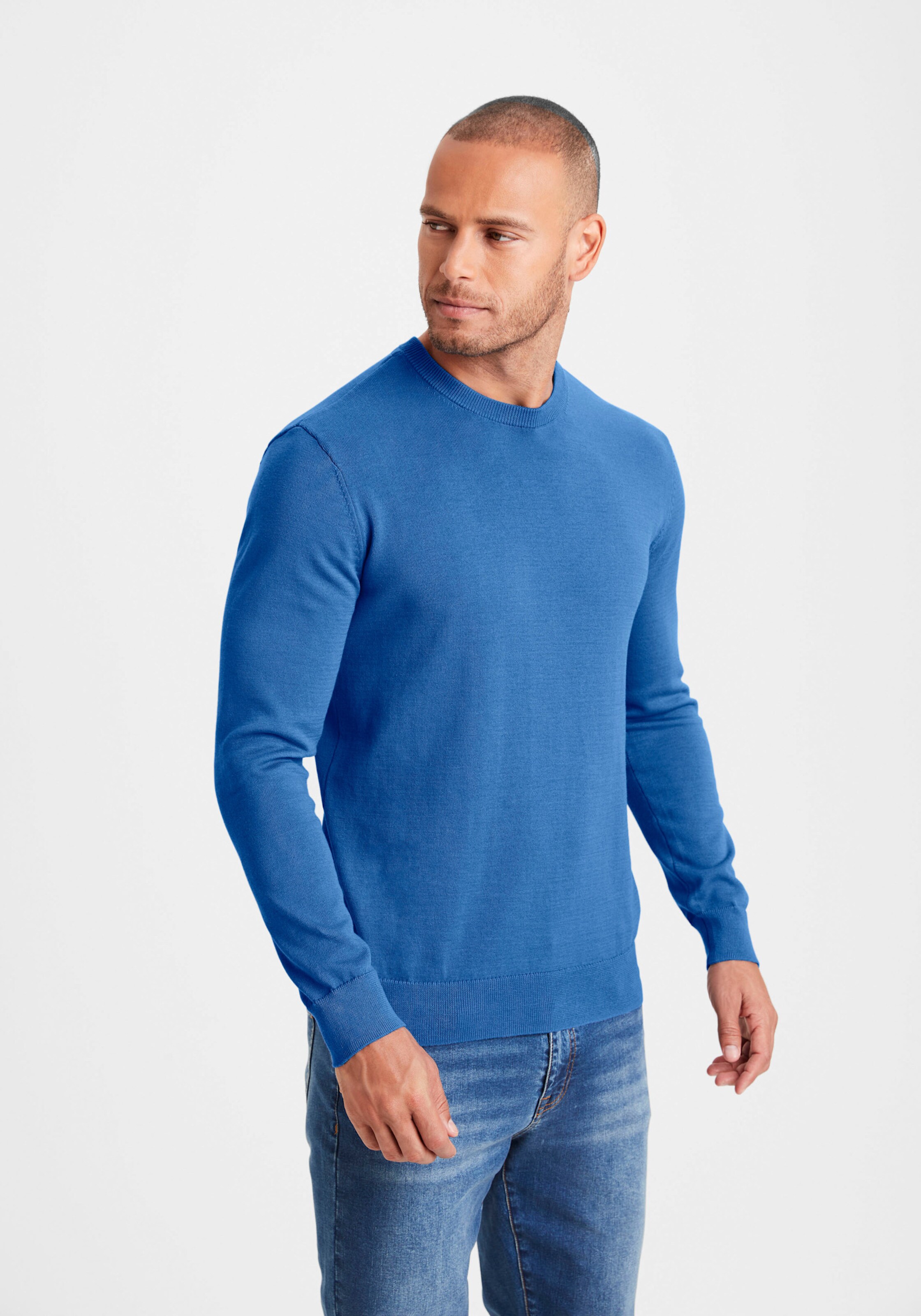 H.I.S Strickpullover in blau