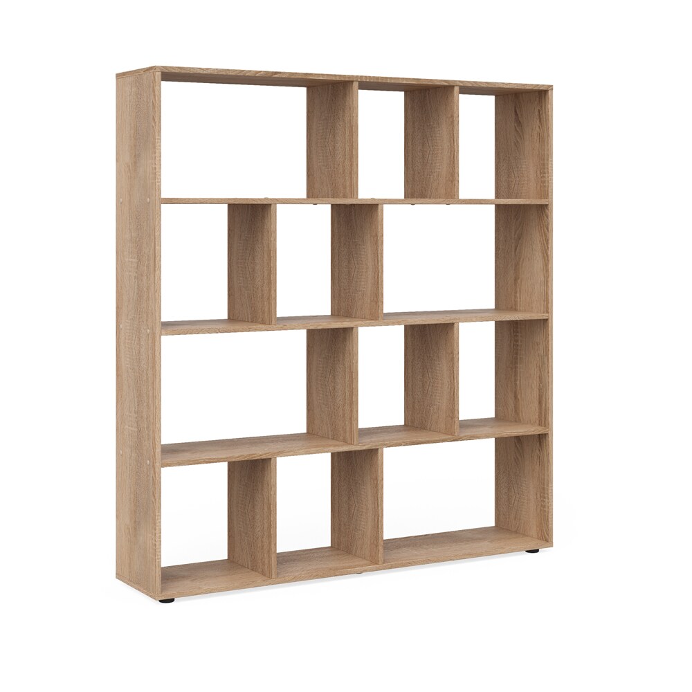 Vicco Raumteiler Pilar Bücherregal Standregal Büroregal 12 Fächer Sonoma