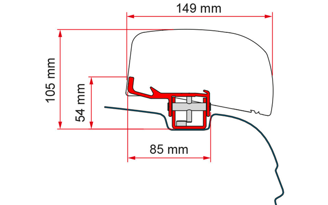 Fiamma Adapter Kit F40van VW T5/T6 ab 2003