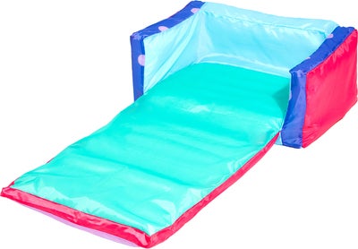 Bluey 2-i-1 Oppblåsbar Flip Out Sofa, Rosa/blå