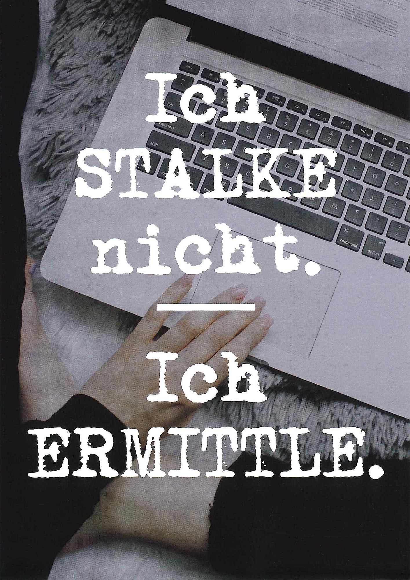 Postkarte 'Ich stalke nicht...' günstig bestellen