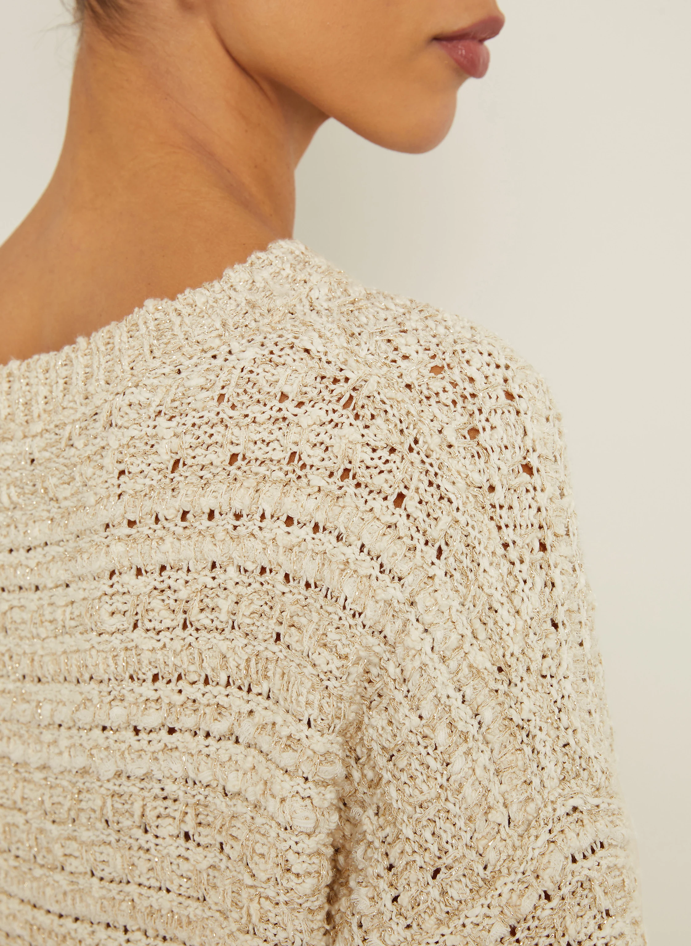 Max Mara Pullover ARDA mit Glitzergarn und 3/4-Arm