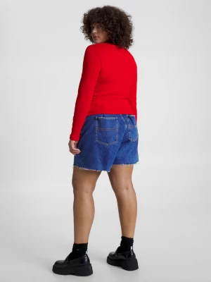 Top cropped de manga comprida canelado Curve Essential