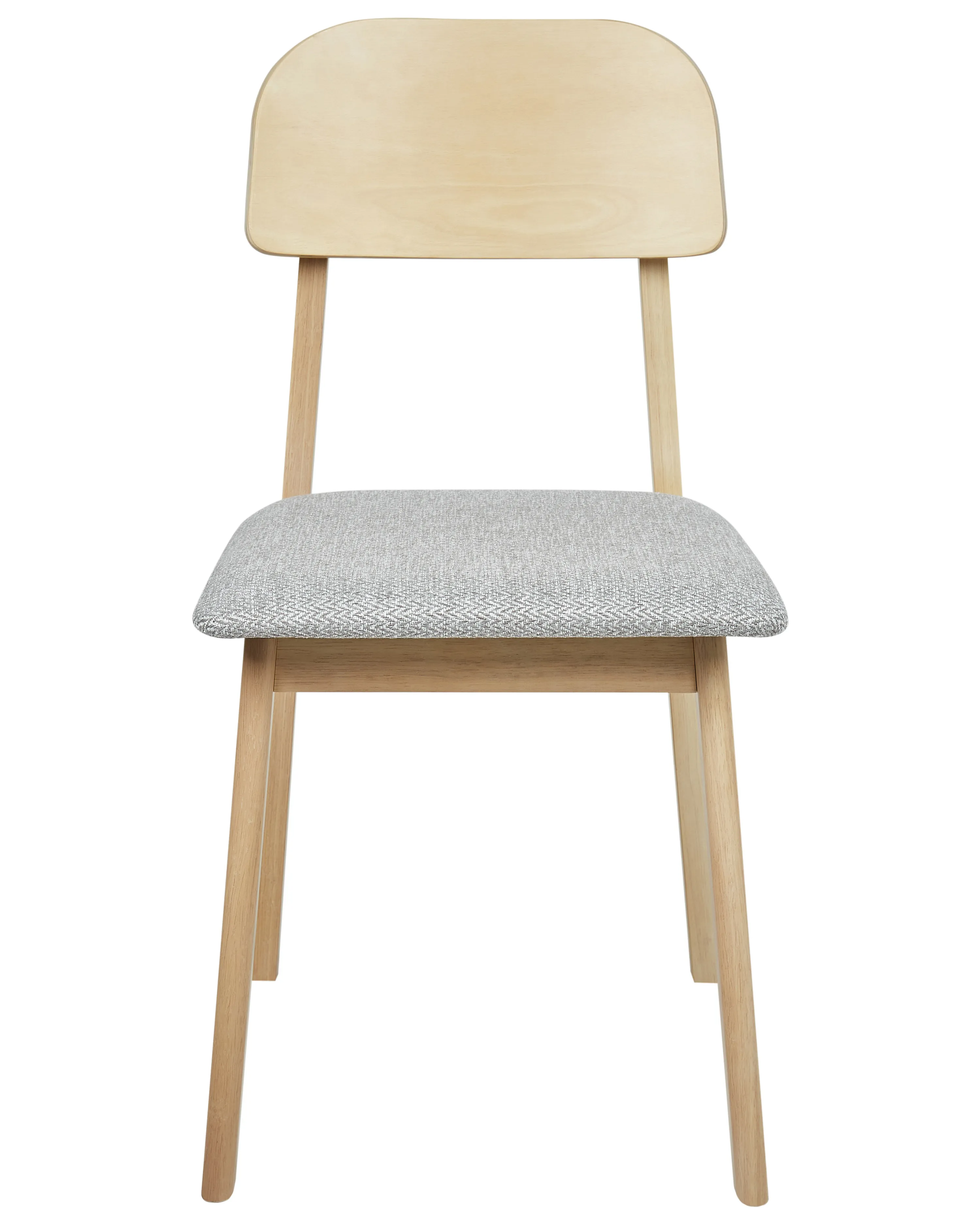 Set van 2 eetkamerstoelen SCANDIA Hout Lichtgrijs