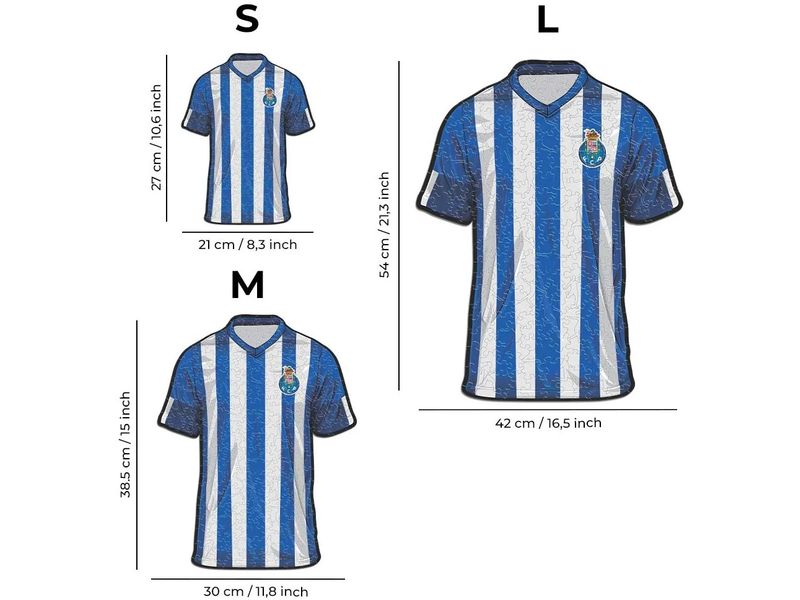 Iconic Puzzle FC Porto Trikot Offizielles FC Porto Holzpuzzle Grösse M