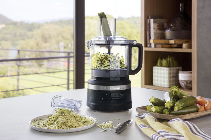 KitchenAid 7 Cup foodprocessor mat sort KitchenAid Sort, transparent, sølv