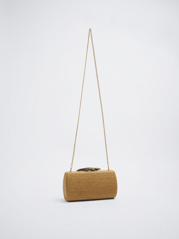 Clutch Straw Party - Bege