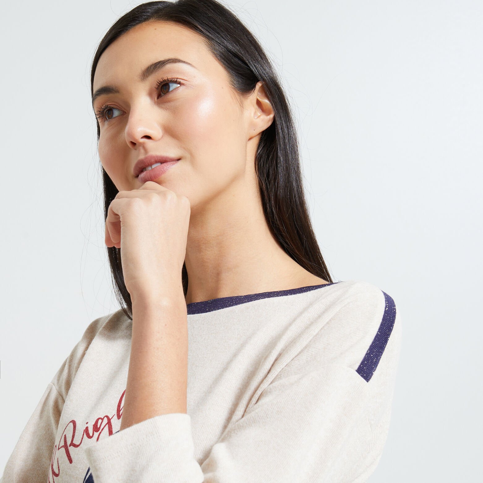 T-Shirt doudou col bateau femme
