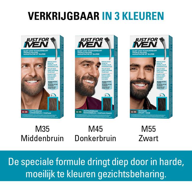 Just For Men Snor & Baard Zwart M55