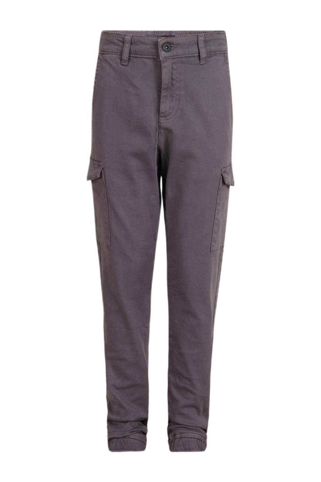 Shoeby tapered fit cargobroek grijs