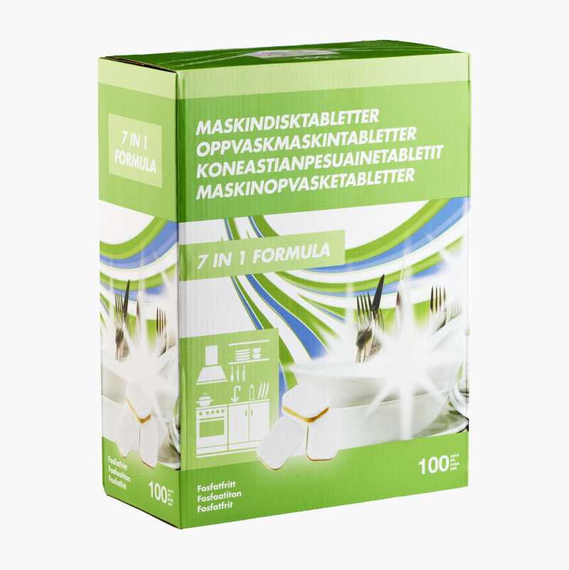 Oppvasktabletter, 100-pakning