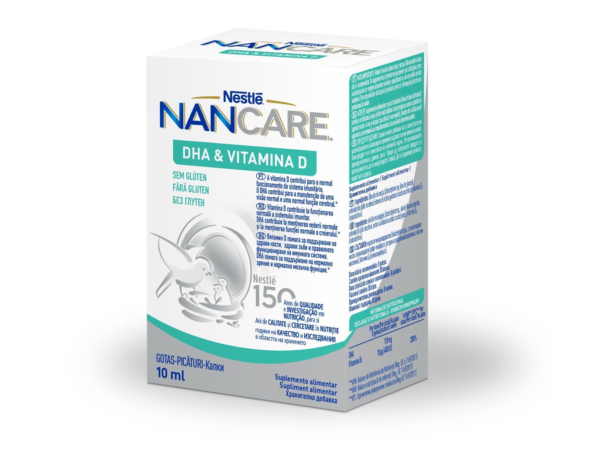 SUPLEMENTO NANCARE DHA VITAMINA D 10 ML