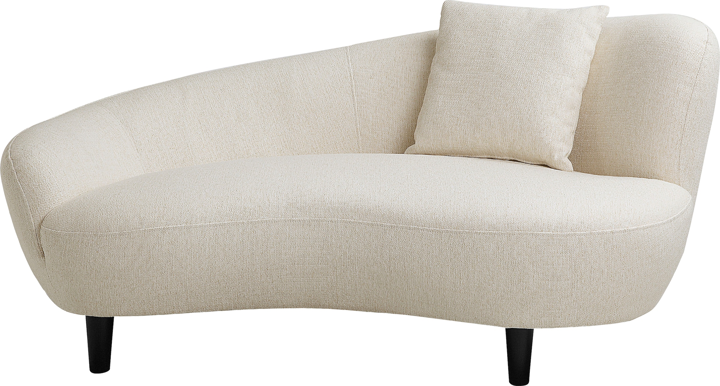 ATLANTIC home collection Chaiselongue »Olivia« Nierenform-Sofa mit Zierkissen im Originalbezug
