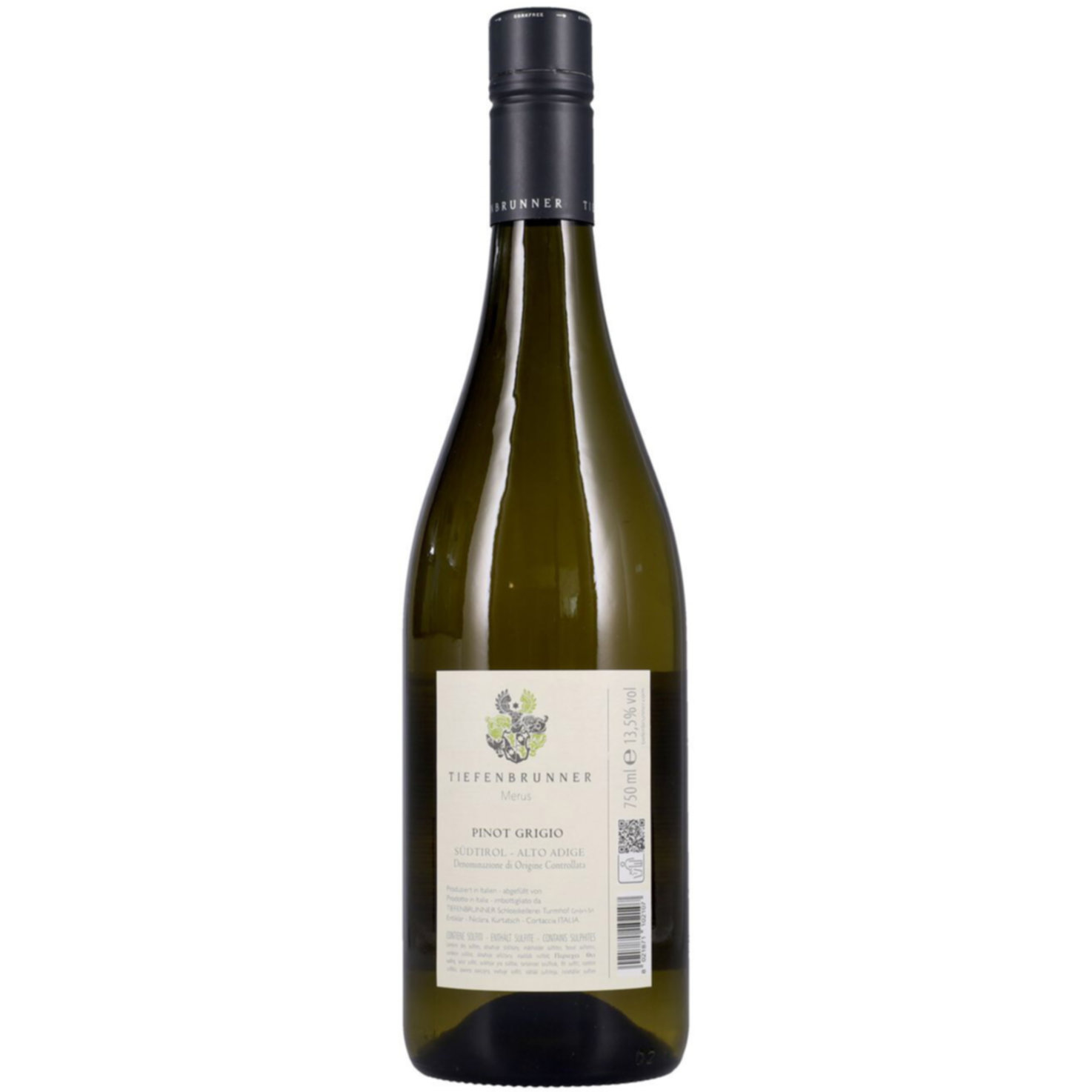Südtirol DOC Pinot Grigio Merus Tiefenbrunner Schlosskellerei Turmhof -75cl