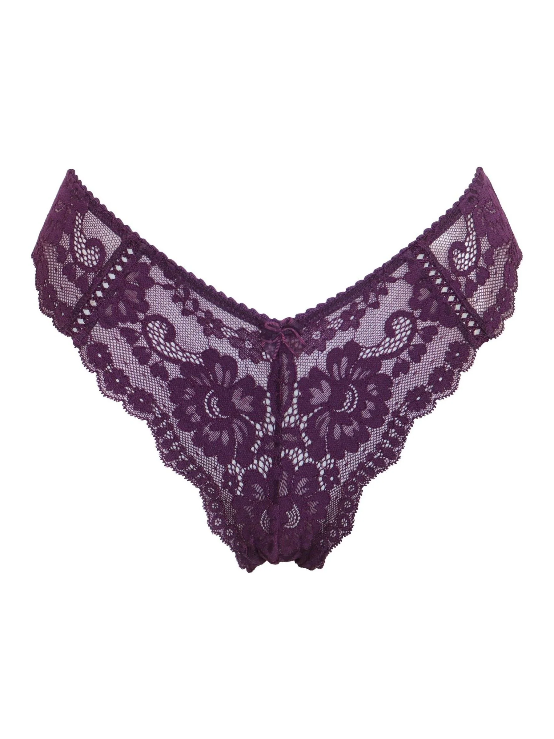 Donkerpaars - Pour Moi Fleur Cheeky V-Shaped Knickers