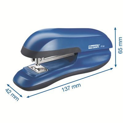 Rapid - Agrafeuse de bureau bleu - Fashion F16 Blister - capacité de 30 feuilles - agrafes 24/6 ou 26/6